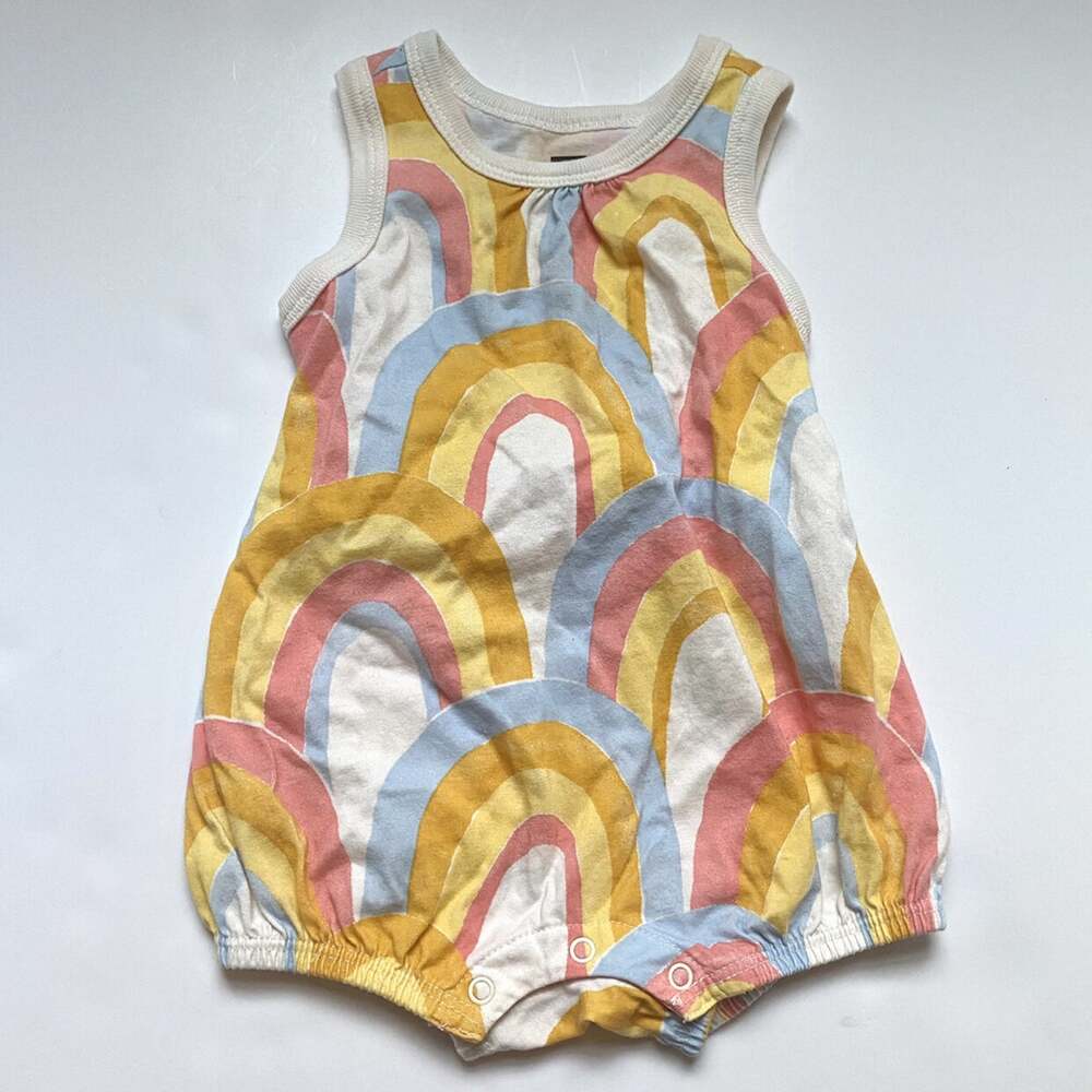 Tea Collection Rainbow Ruffle Romper - Picture 1 of 2